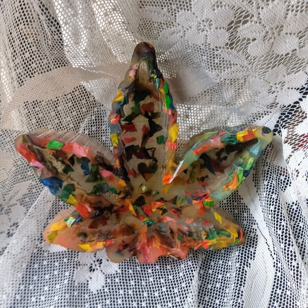 Leaf Ashtray / 7 of Hearts